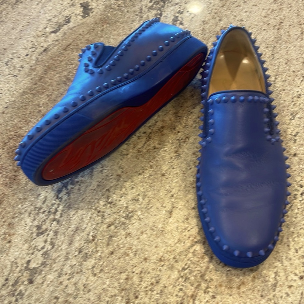 Men’s Size 44 (US 10.5) LOUBOUTIN Slip on Loafers.